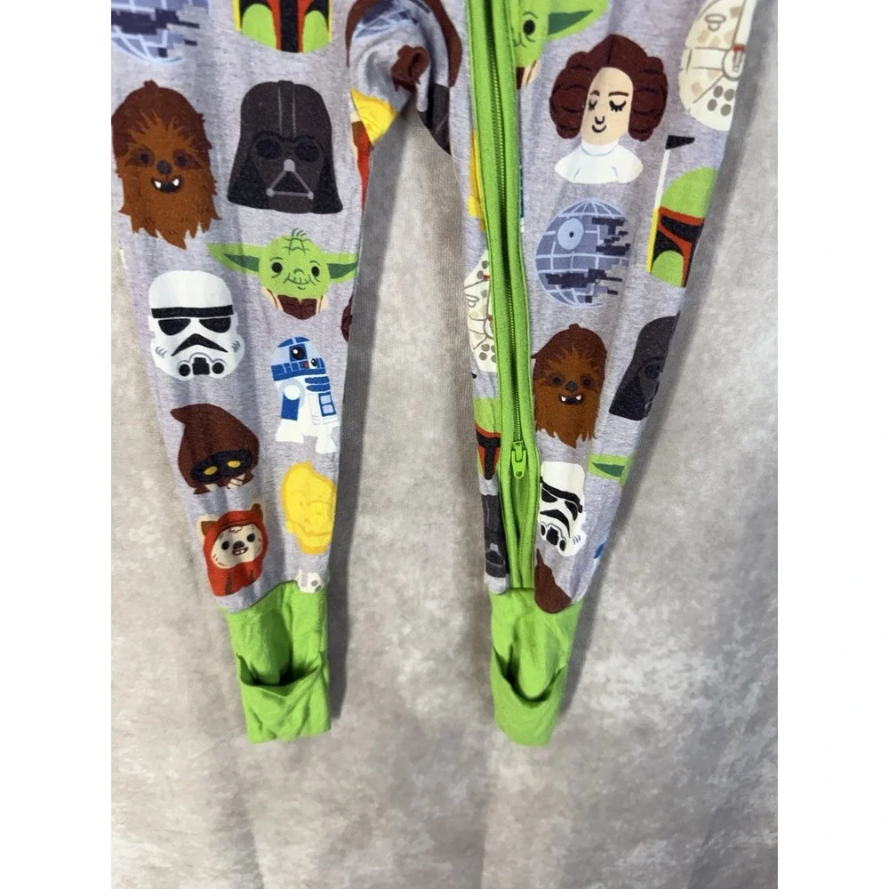 Little Sleepies Zippy Star Wars One Piece Bamboo Pajamas Kids Size 3T
